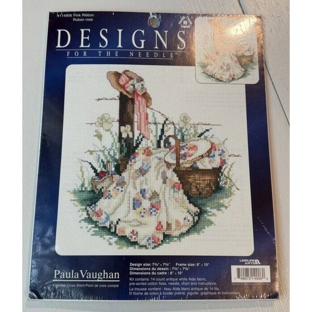Pink Ribbon Paula Vaughan 114906 Designs for the Needle Cross Stitch Kit Leisure